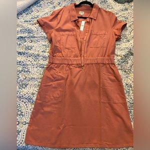 NWT J. Crew Zip-front chino dress